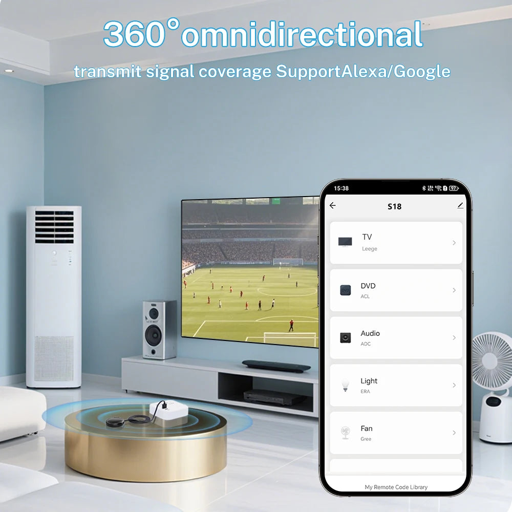 Tuya Smart Wifi IR Controle Universal Infravermelho– Universal Remote for TV/AC, Works with Alexa, Google & Yandex