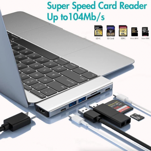 Hub USB-C Multipuerto - Adaptador Tipo C a USB 3.0 y HDMI 4K para MacBook