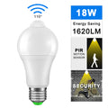 Foco LED E27 con Sensor de Luz y Sensor PIR de Movimiento