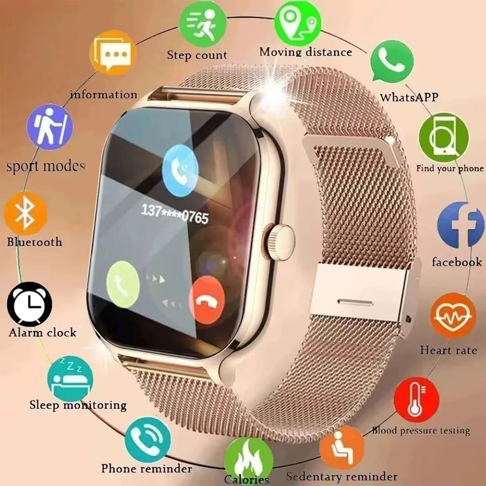 2026 Smart Watch for Men & Women - 1.83'' Full Screen, Wireless Call, Fitness Tracker - Perfect Holiday Gift!
