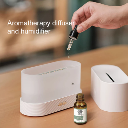 Difusor de Aromas con Lámpara de Llama - Humidificador Decorativo