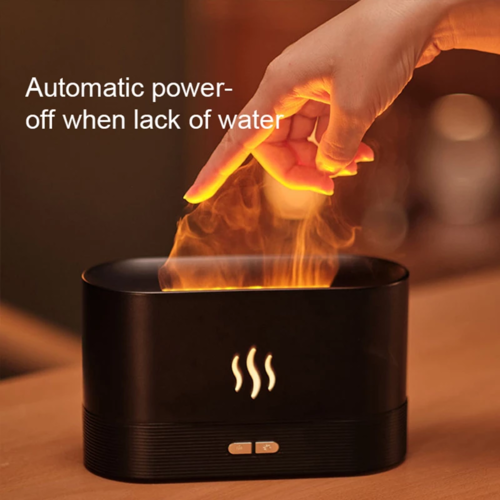 Difusor de Aromas con Lámpara de Llama - Humidificador Decorativo