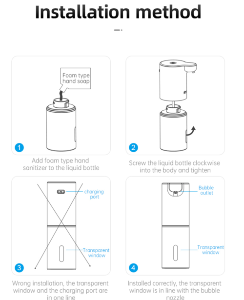 Dispensador Automático de Jabón Espuma Sin Contacto Inteligente