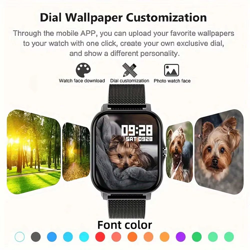 2026 Smart Watch for Men & Women - 1.83'' Full Screen, Wireless Call, Fitness Tracker - Perfect Holiday Gift!