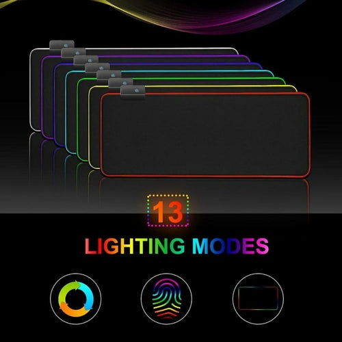 Mousepad Gamer RGB Ninja Dragons - Tamaño Grande con Luz 1 Toque