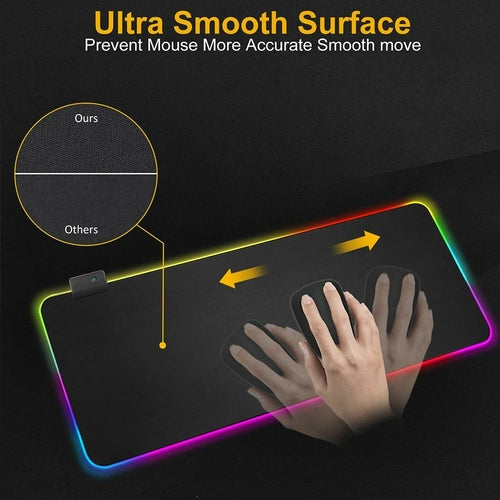 Mousepad Gamer RGB Ninja Dragons - Tamaño Grande con Luz 1 Toque