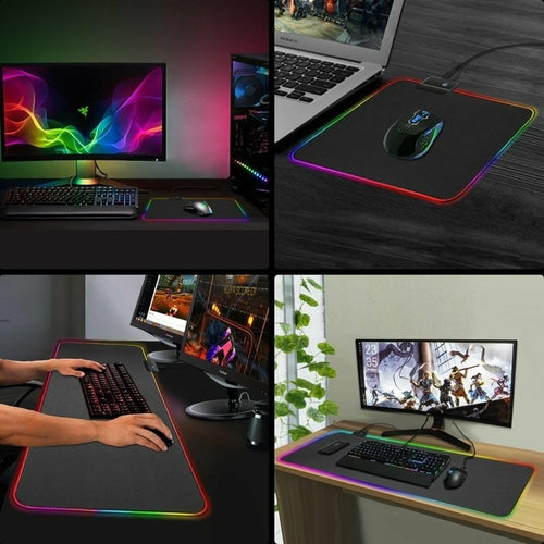 Mousepad Gamer RGB Ninja Dragons - Tamaño Grande con Luz 1 Toque