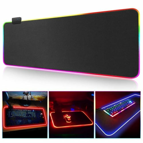 Mousepad Gamer RGB Ninja Dragons - Tamaño Grande con Luz 1 Toque