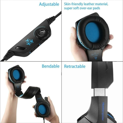 NVR DragonElite – Headset Gamer Premium Estéreo LED con Micrófono