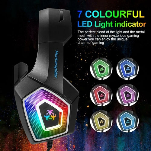 NVR DragonElite – Headset Gamer Premium Estéreo LED con Micrófono