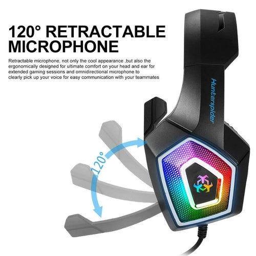 NVR DragonElite – Headset Gamer Premium Estéreo LED con Micrófono